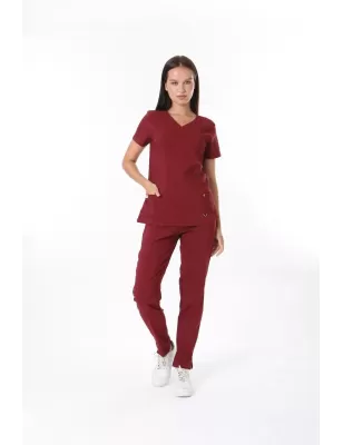 Elastingas, vyšnių bordo SPORT 4809 linijos kostiumas medikams