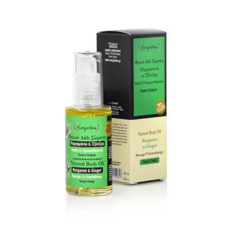 “Bergamotė” tonizuojantis aromaterapinis masažo aliejusEvergetikon 60ml