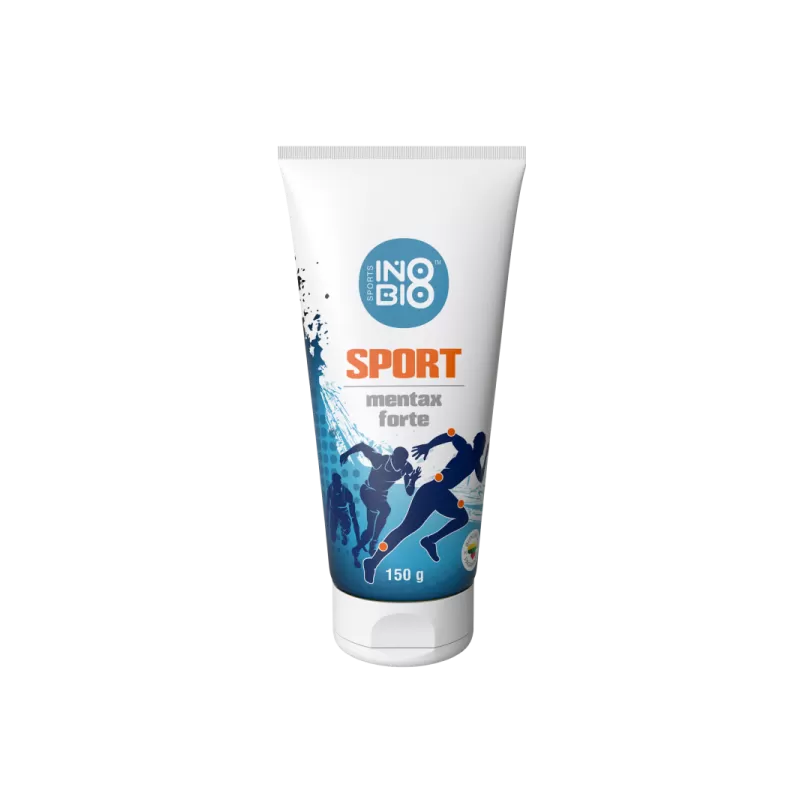 Stipriai šaldantis gelis - INOBIO Sport Mentax forte 150 ml. Stipriai šaldantis gelis - INOBIO Sport Mentax forte 150 ml.